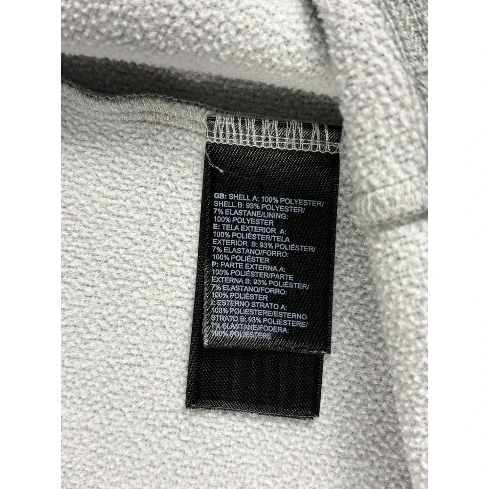 The North Face Mens Gray Quarter Zip Fleece Pullover Jacket Large